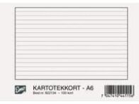 Kartotekkort EMO A6 linjert 200g (100)